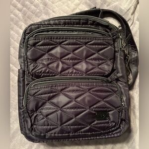 Lug Compass Crossbody Bag Black Purse LUG travel bag RFID cell pocket